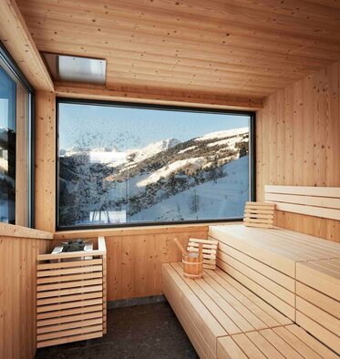 Ausblick aus der Panorama-Sauna